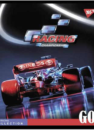 Зошит для записів а5/48 кл. "yes" "racing championship" мат. вдл+уф-виб.+мікроембосінг 766863, шт