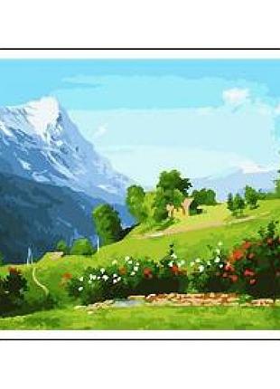 Картина за номерами на дереві 40*50 см "josef otten""краэвид на гори" (карт.уп+ фарби+пензлі) rad522, шт