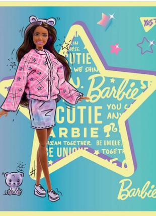 Зошит для записів а5/18 кл. "yes" "barbie" мат. вдл+глітер 766813, шт