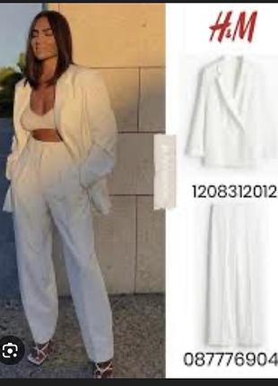 H&m білий піджак жакет блейзер