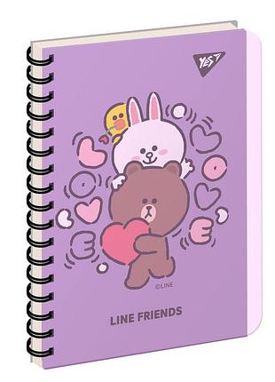 Зошит із роздільниками в6/144 арк. "yes" пласт. обкл. line friends, 681900, шт