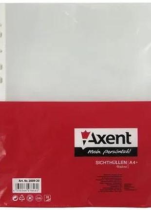 Файл a4 "axent" прозорий глянцевий 50мкм, (100 шт.), d1007, шт