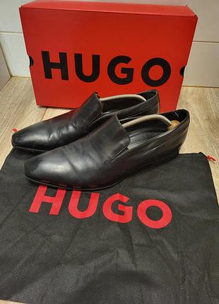 Туфли мужские ботинки hugo boss 44 кожа