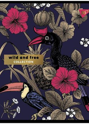 Зошит для записів а5/96 кл. "yes" "wild and free" мат. вдл+ уф-виб+pantone gold 766902, шт