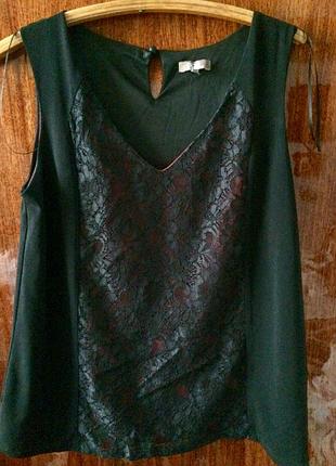 Нарядний топ-майка на літо з французьким мереживом