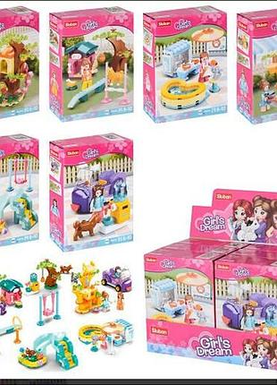 Конструктор sluban m38-b0970 ігровий майданчик, фігурка, 6видів в диспл., 28,5-19-14см., шт