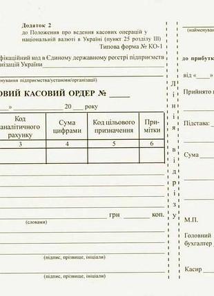 Бланк "прибутковий касовий ордер" a5 газет /100шт/, шт
