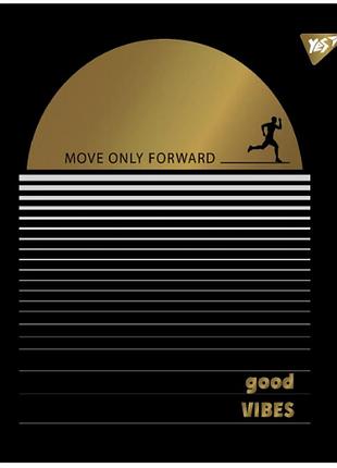 Зошит для записів а5/48 лін. "yes" "good vibes" мат. вдл+ уф-спл+pantone gold 766893, шт