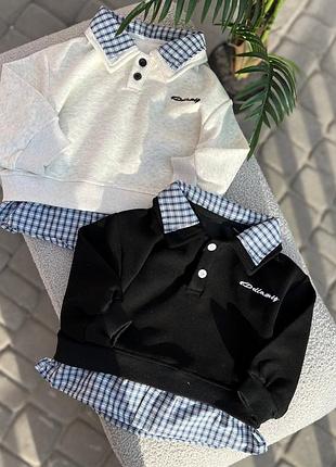 Дитяча кофта з імітацією рубашки для хлопчика