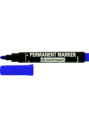 Маркер перманентний "centropen" 8566 синій (круглий) 2,5 мм, шт