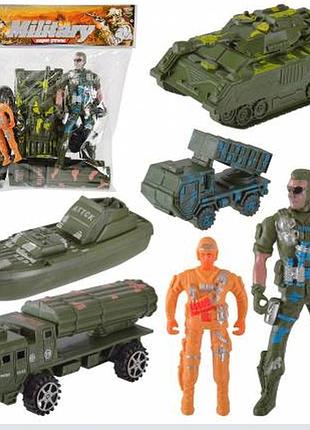 Військовий набір арт. 2231 (240шт/2) солдати, транспорт, пакет 22*27*5см, шт