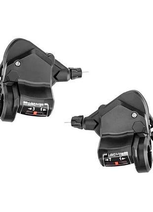 Комплект манеток (шифтеров) microshift ts38-7 (tap shift) - 3x7 скоростей с индикатором