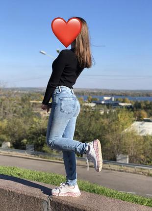Облегающие женские синие джинсы “tommy jeans” 25 размер