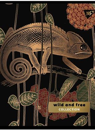 Зошит для записів а5/48 лін. "yes" "wild and free" мат. вдл+ уф-виб+pantone gold 766891, шт