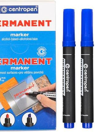 Маркер перманентний "centropen" 8576 синій (клиноподіб.) 1-4,6 мм, шт