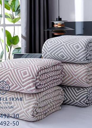 Покривало з льону colorful home євро розмір 200 на 230 см