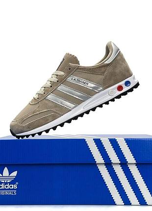 Adidas la trainer dark sand white 3