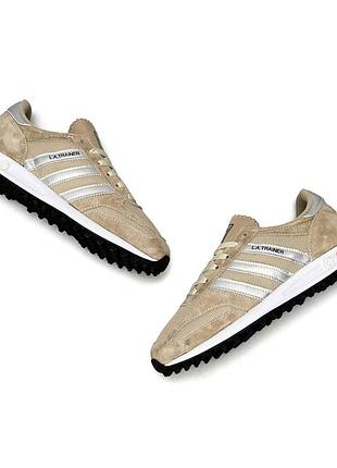 Adidas la trainer dark sand white 4