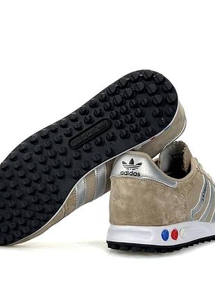 Adidas la trainer dark sand white 6