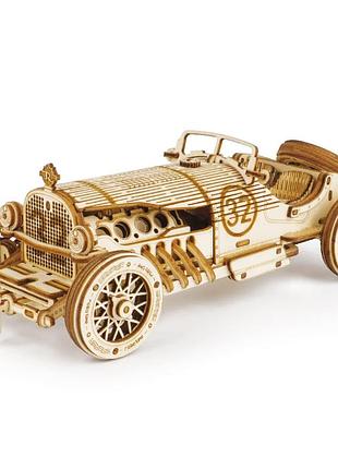 3d пазл дерев'яний конструктор класичне авто 1:16, 18.9 х 8 х 6 см, 220 деталей wj003