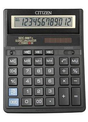 Калькулятор "citizen" 12 розрядів, sdc-888tii, шт