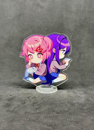 Акриловая коллекционная фигурка chibi doki doki literature club! юри и нацуки 10 cм