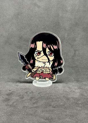 Акриловая коллекционная фигурка chibi доктор стоун» (dr. stone) цукаса сисио (tsukasa shishio) 10 см