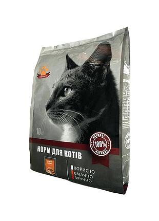 Сухой корм для взрослых котов fortipet рыба 10кг: