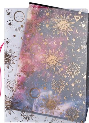 Зошит а4/48 кл. в пластиковій папці з малюнком та фольгою "galaxy" yes, шт