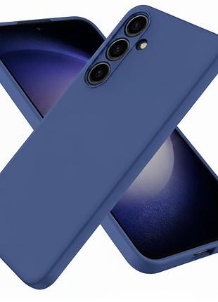 Чехол fiji full soft premium для samsung galaxy s24 plus (s926) противоударный бампер с микрофиброй dark blue