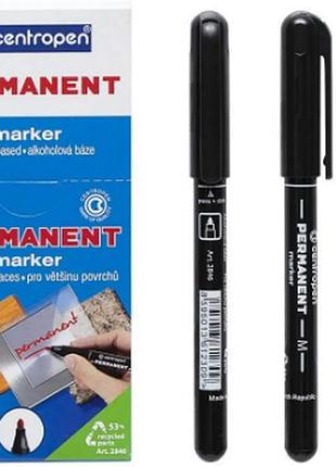 Маркер перманентний "centropen" 2846 чорний 1 мм, шт