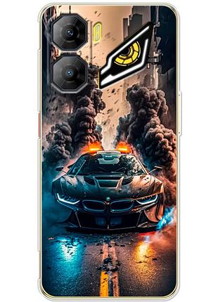 Чехол силиконовый с картинкой на zte nubia neo 3 5g (машина bmw i8)