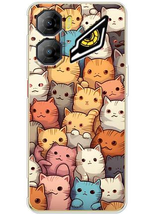 Чохол силіконовий з картинкою на zte nubia neo 3 5g (котики)