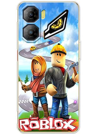 Чехол силиконовый с картинкой на zte nubia neo 3 5g (роблокс, roblox)