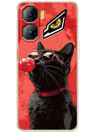 Чохол силіконовий з картинкою на zte nubia neo 3 5g (стильний котик)