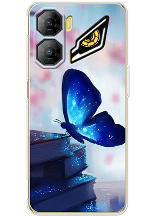 Чехол силиконовый с картинкой на zte nubia neo 3 5g (бабочка)