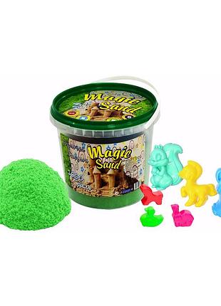 Magic sand зеленого кольору у відрі 1 кг, шт