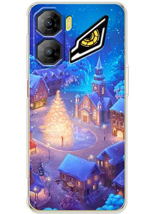 Чехол силиконовый с картинкой на zte nubia neo 3 5g (новогодний)