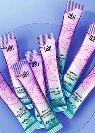 Ночная крем маска с коллагеном dsu collagen filled light sensative anti wrinkle mask 4 мл