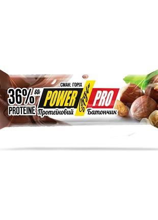 Протеїновий батончик power pro 36% nutella з горіхами 60 грамів 20 шт.