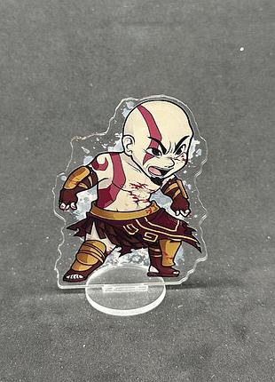 Акрилова колекційна фігурка чібі chibi god of war кратос 10 см
