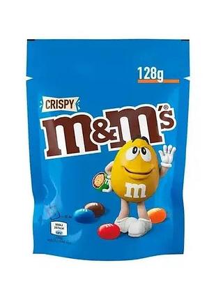 Драже m&m crispy 128g синие