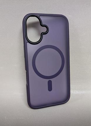 Чехол для iphone 16 / айфон 16 wave matte insane, tpu, матовый, полупрозрачный, фиолетовый