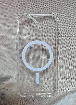 Чохол для iphone 17 / айфон 17, wave, soft touch, прозорий, з magsafe