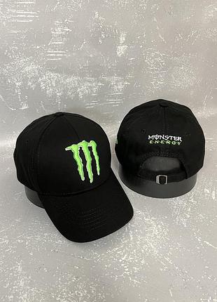 Черная кепка з вышивкой monster energy (монстер)