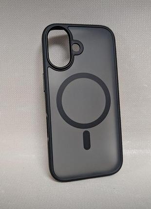 Чохол для iphone 17 / айфон 17, soft touch, протиударний, magsafe, чорний