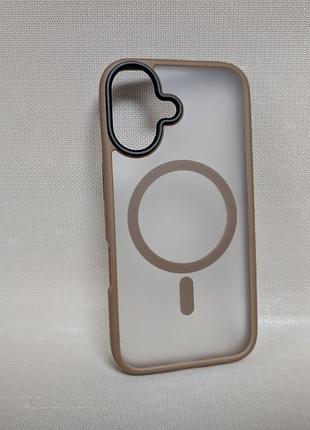 Чехол для iphone 16 / айфон 16 wave matte insane, tpu, матовый, полупрозрачный, коричневый