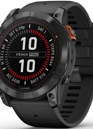 Спортивные часы garmin fenix 7x pro solar edition 51mm (цвет slate gray)