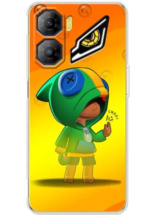 Чехол силиконовый с картинкой на zte nubia neo 3 5g (бравл старс, brawl stars)