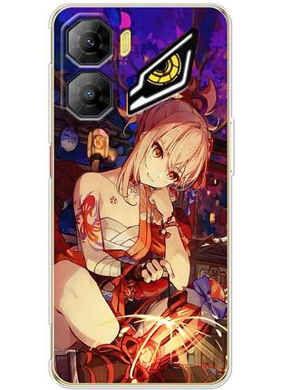 Чехол силиконовый с картинкой на zte nubia neo 3 5g (аниме, anime)
